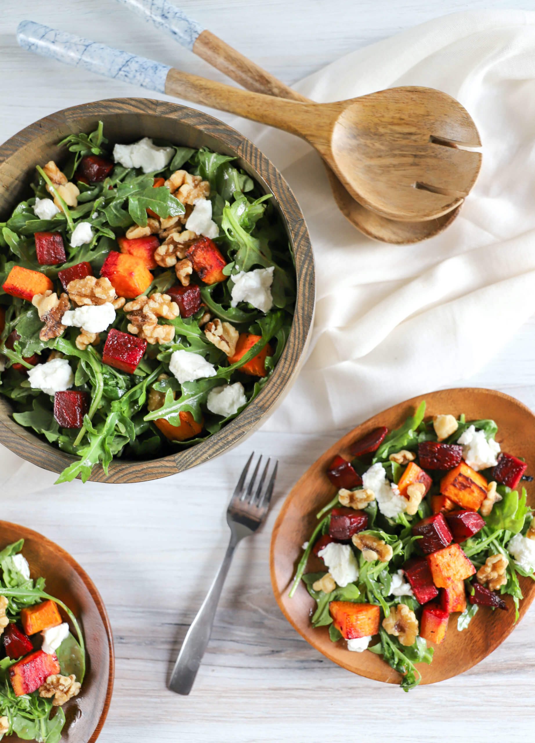 Roasted Sweet Potato and Beet Salad