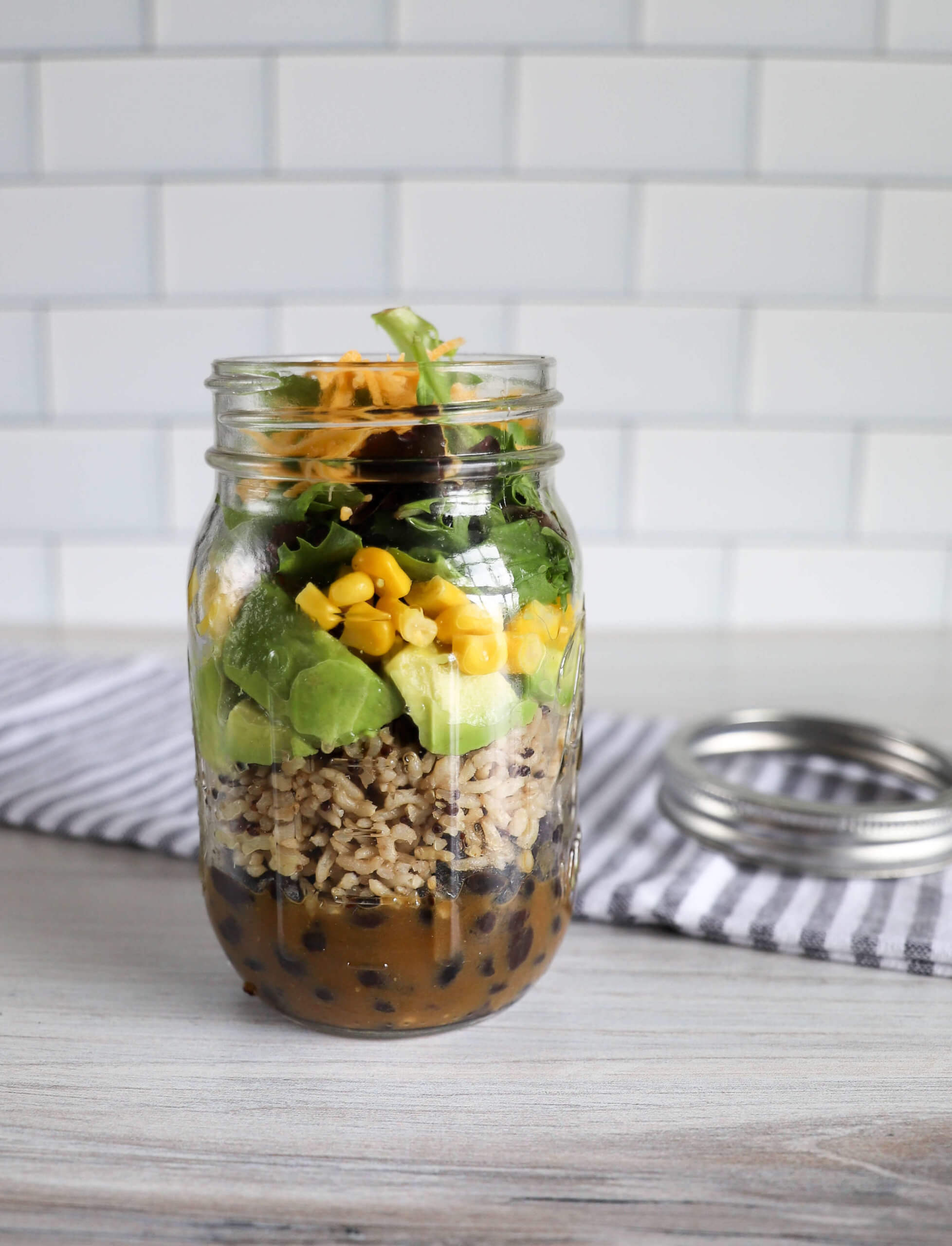 Burrito Mason Jar Salad