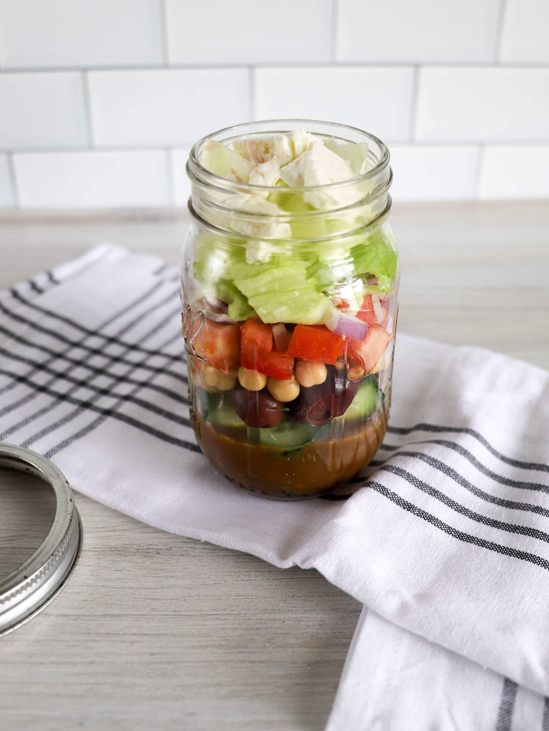Greek Mason Jar Salad