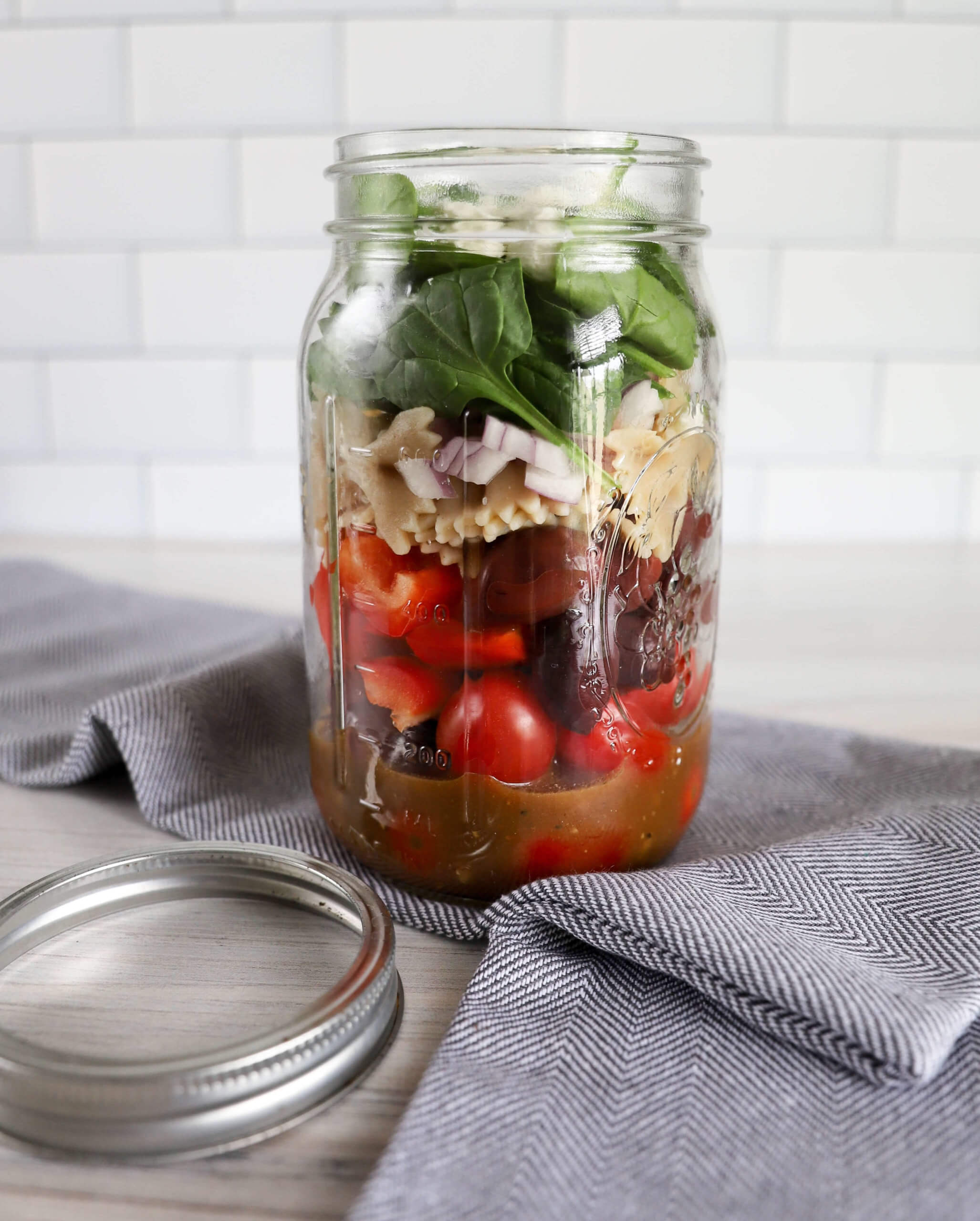 Pasta Mason Jar Salad