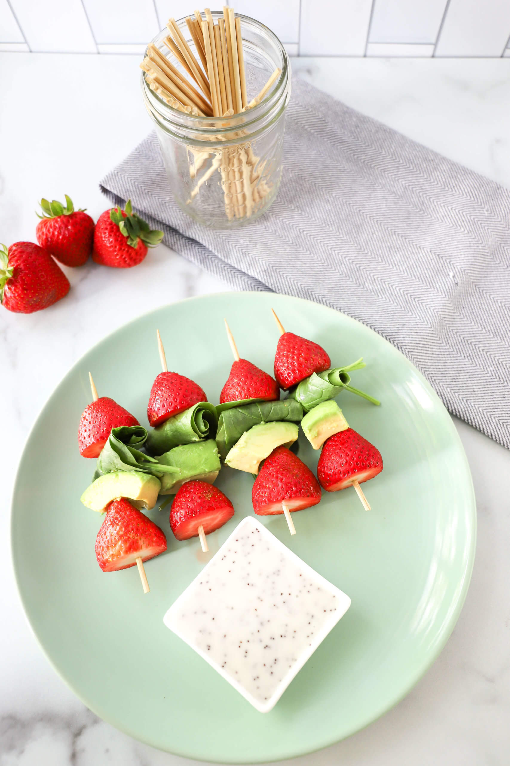 Strawberry Salad Kabobs