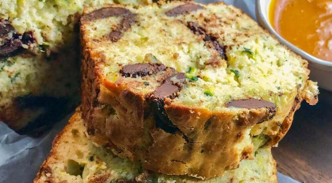 slices of chocolate zucchini bread