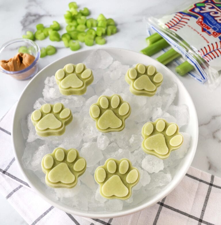 Celery and Peanut Butter Pupsicles The Produce Moms