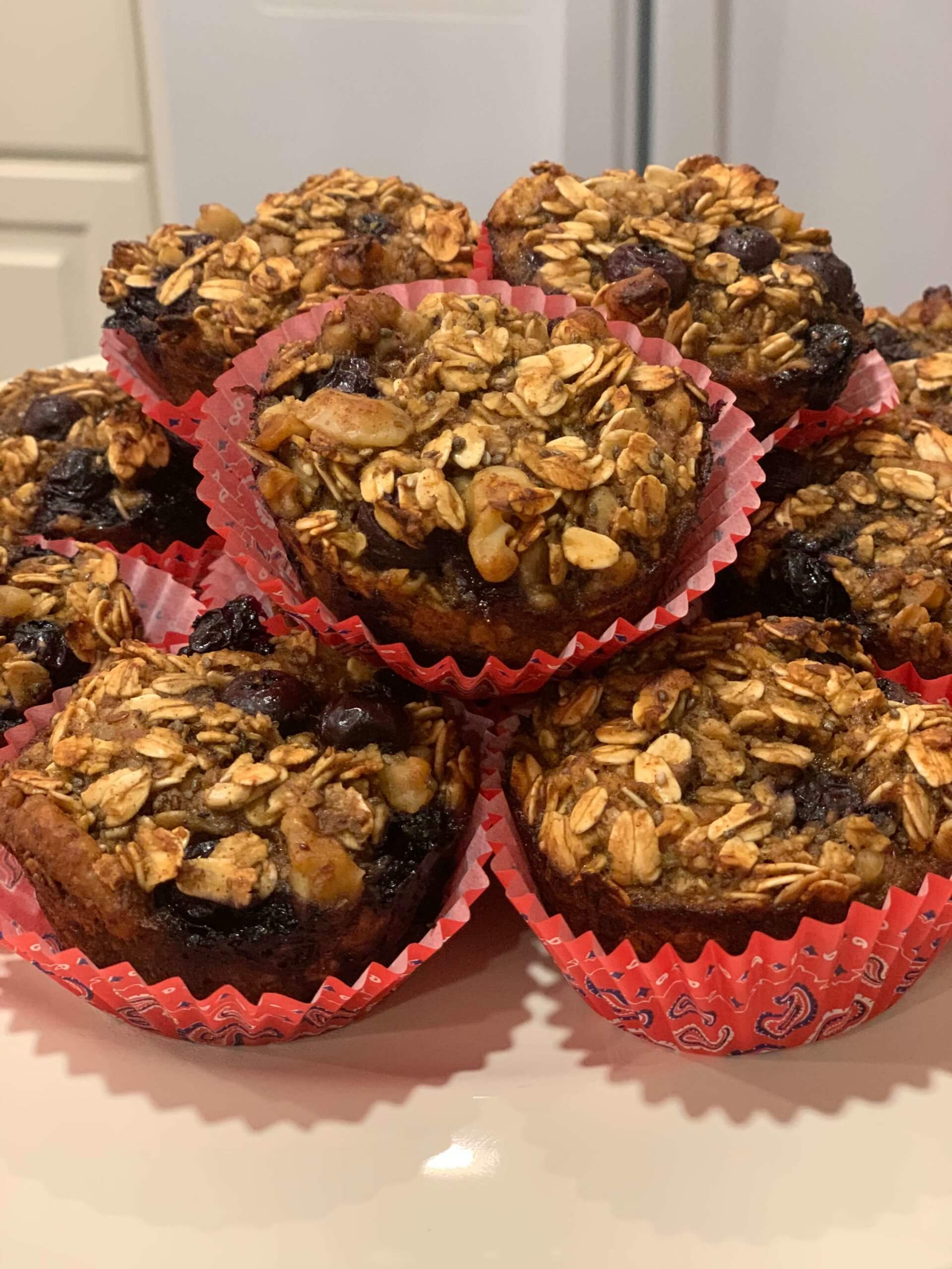 Baked Blueberry Banana Oatmeal Cups