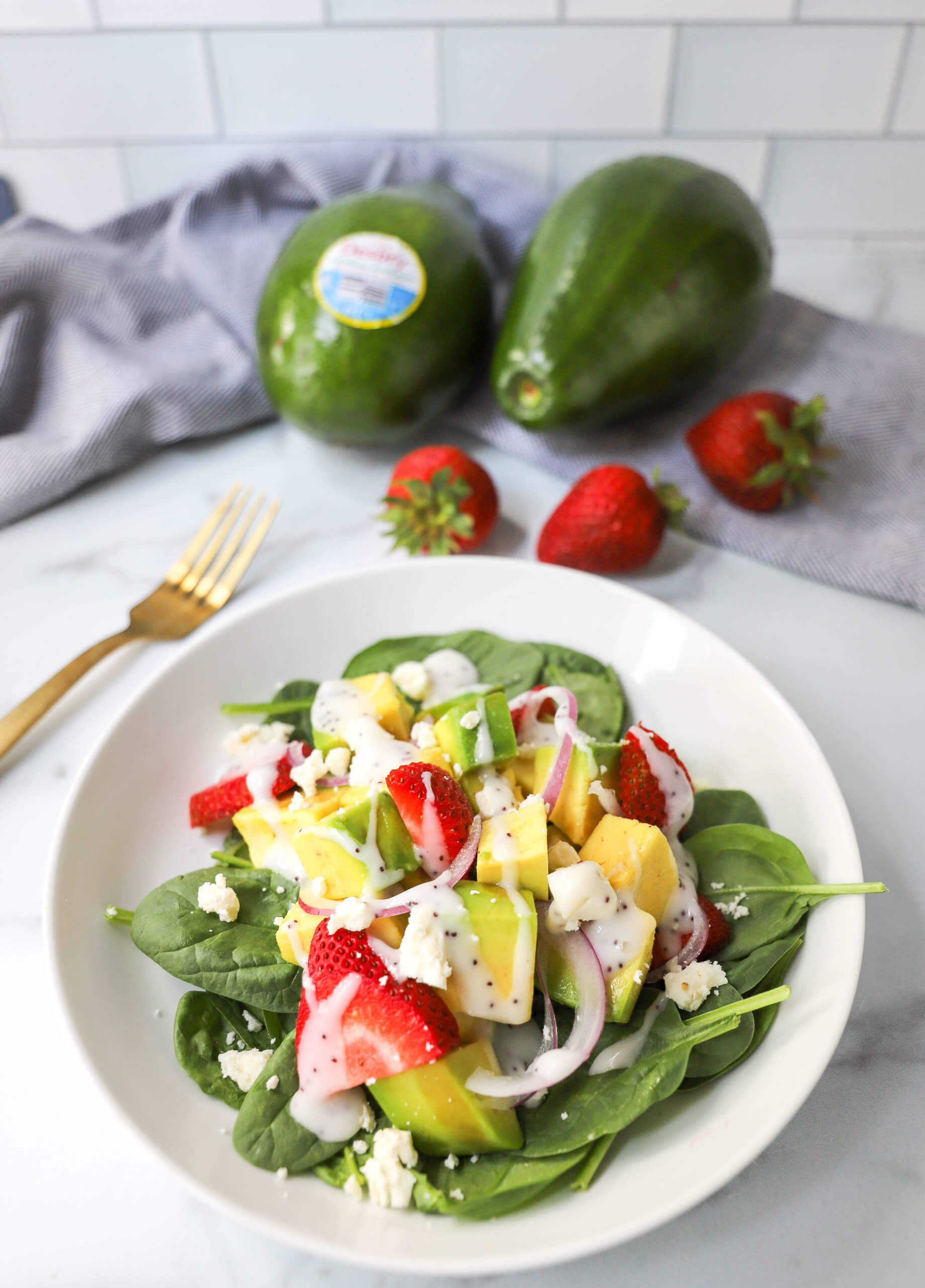 Tropical Avocado and Strawberry Salad