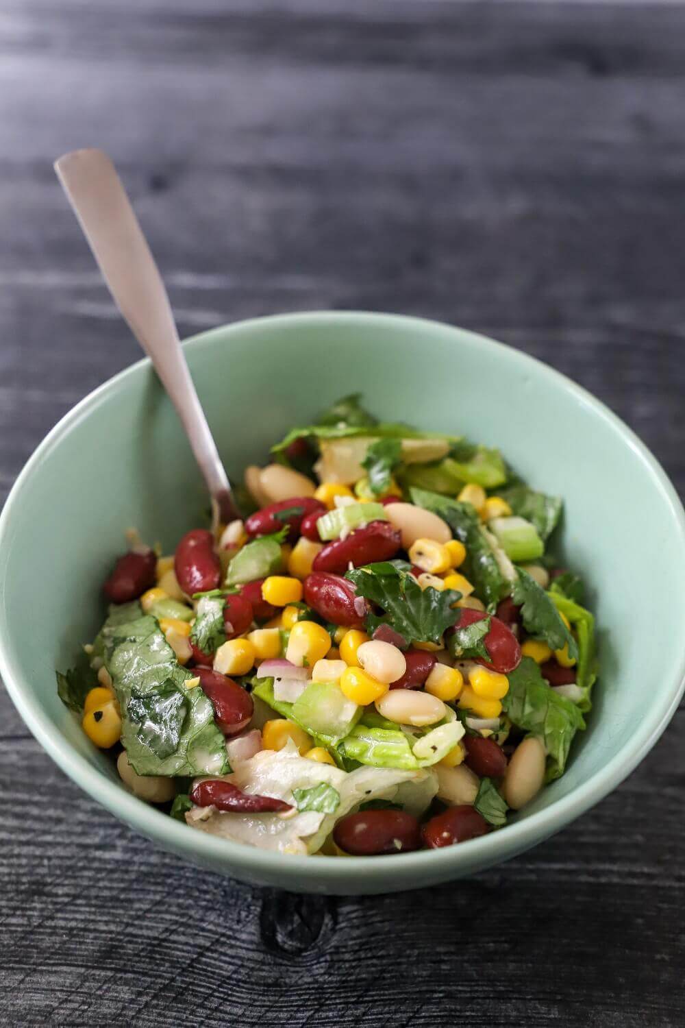 Mixed Bean Chopped Salad - easy to make!