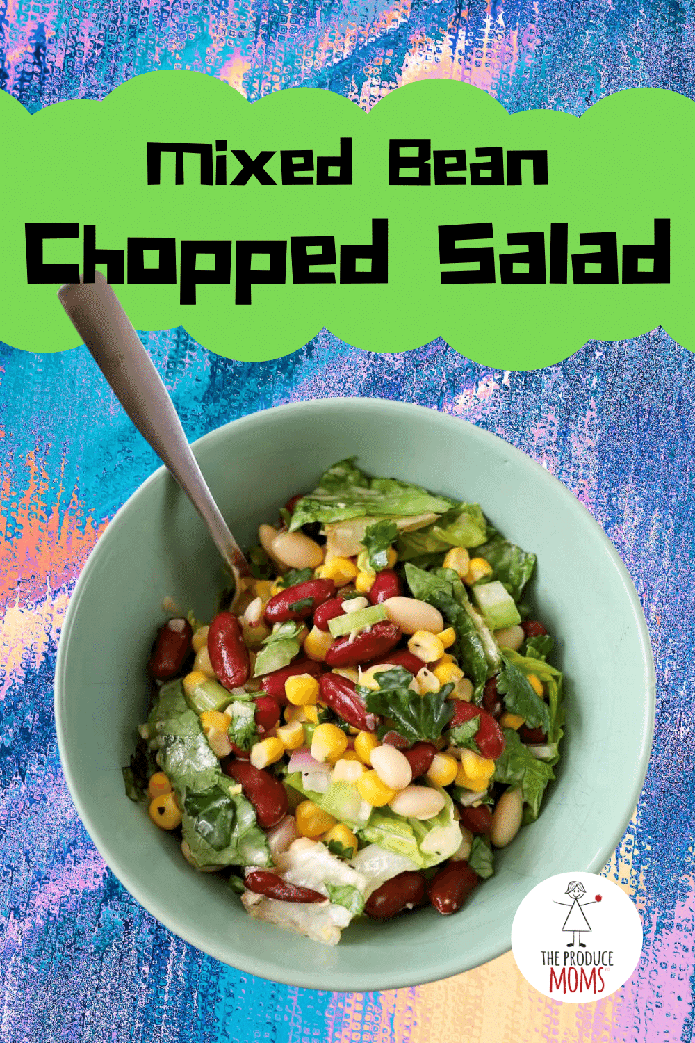 Mixed Bean Chopped Salad Pinterest Card