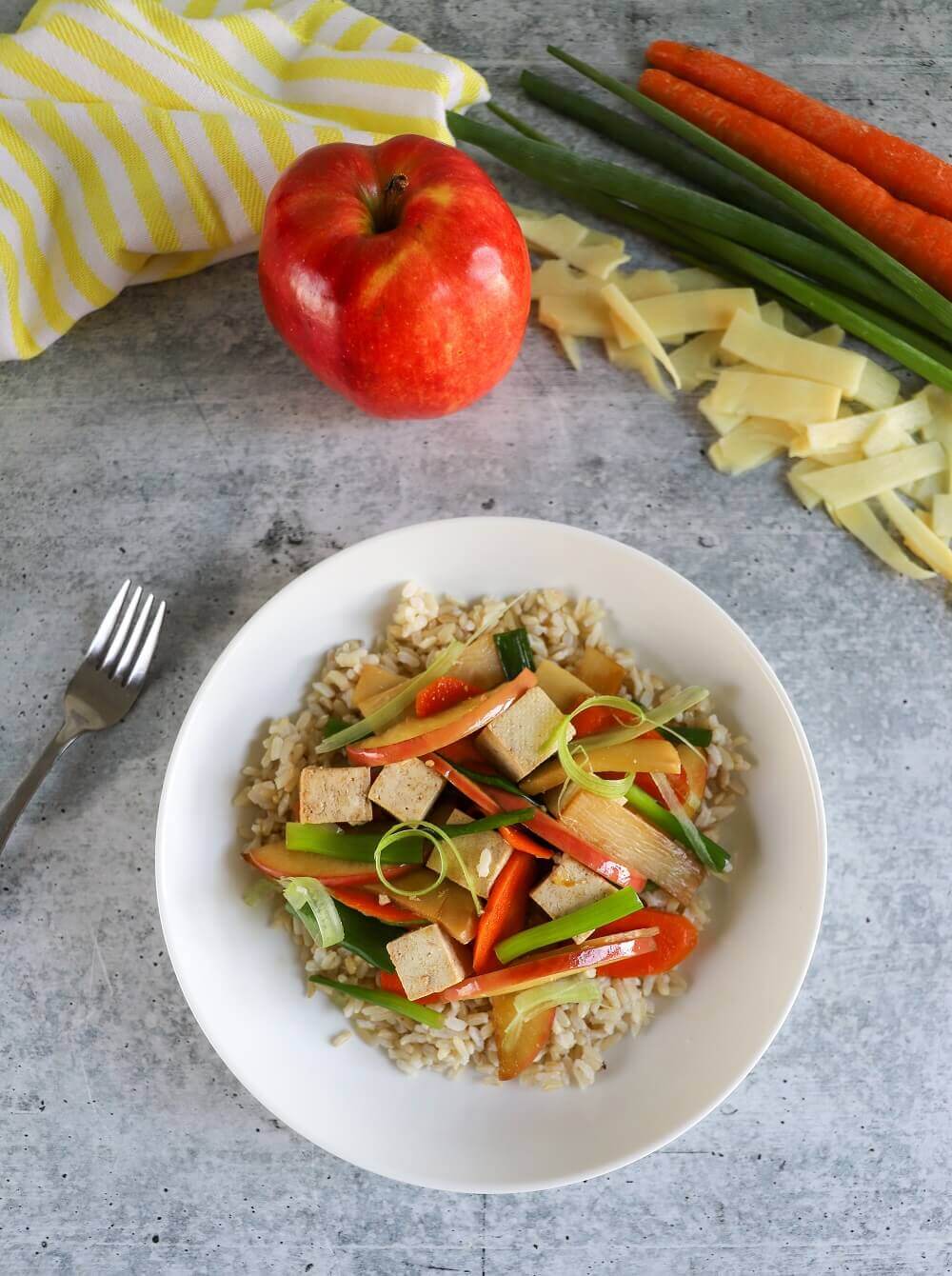 Eat Like a Giant Panda: Apple and Bamboo Stir Fry