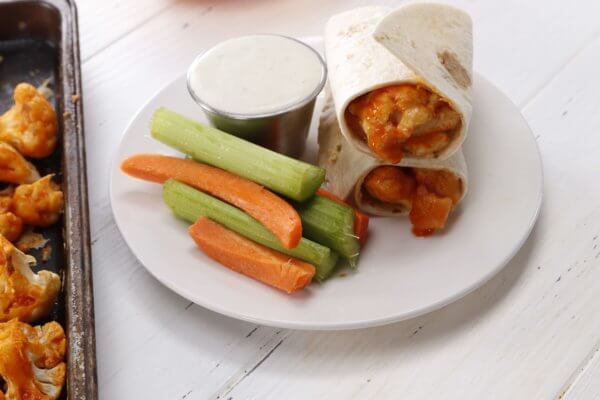 buffalo cauliflower wraps Buffalo Ranch Cauliflower Wraps