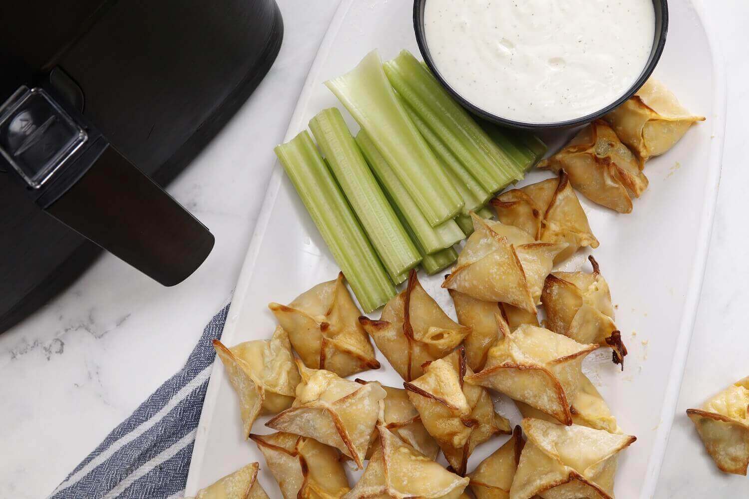 Air Fryer Buffalo Dandy® Celery & Chicken Wontons 