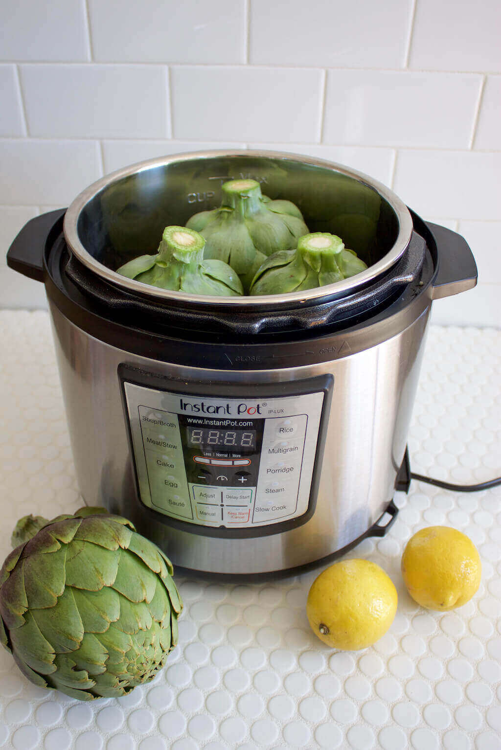 Pressure sales cooker artichokes