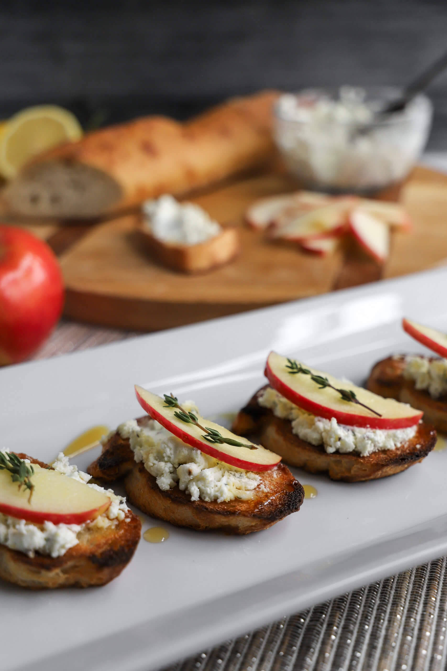 Apple and Goat Cheese Crostini