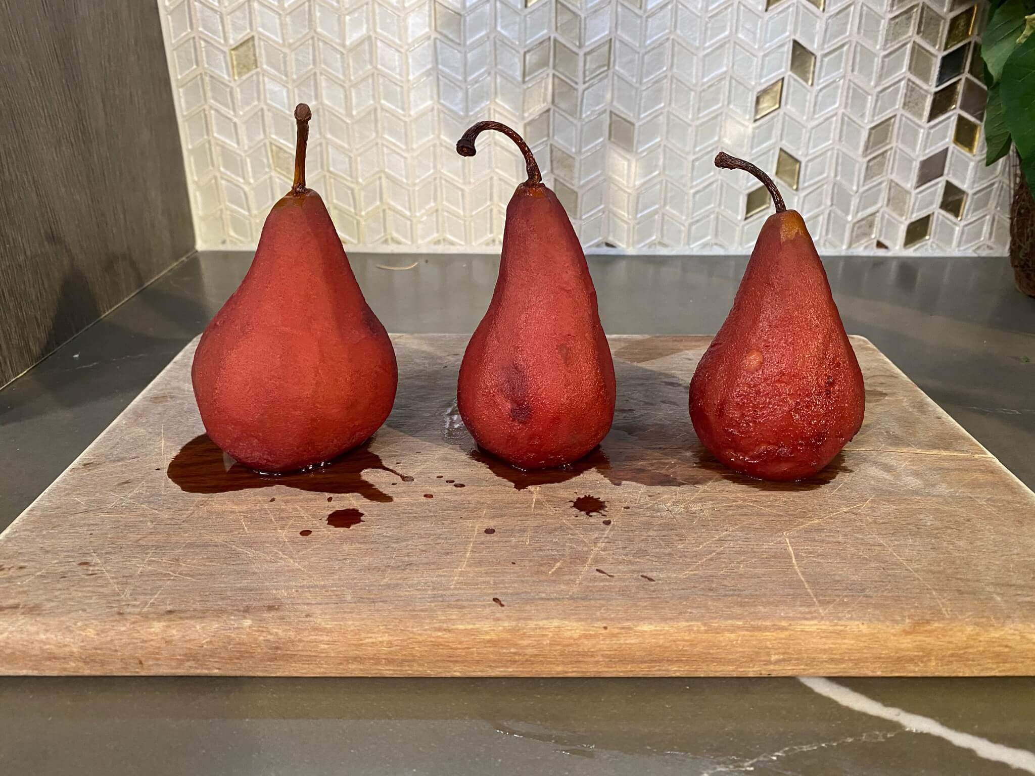 Poached pears