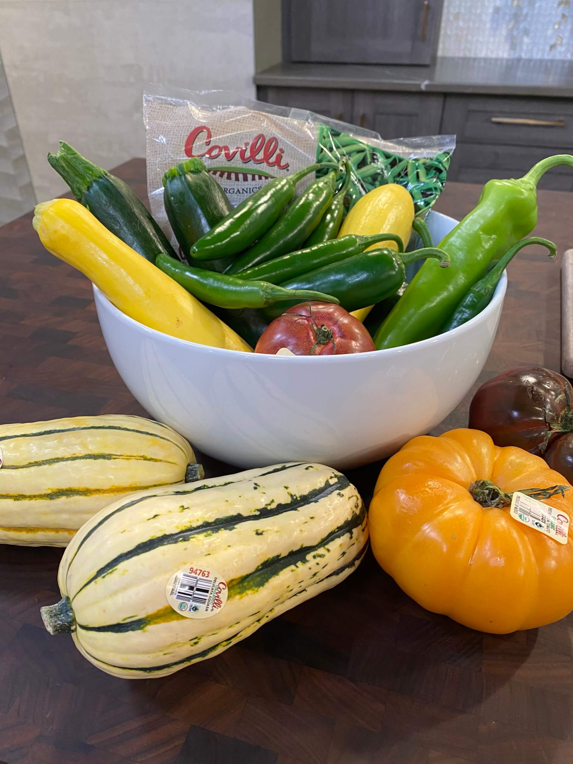 Covilli Produce with Delicata Squash