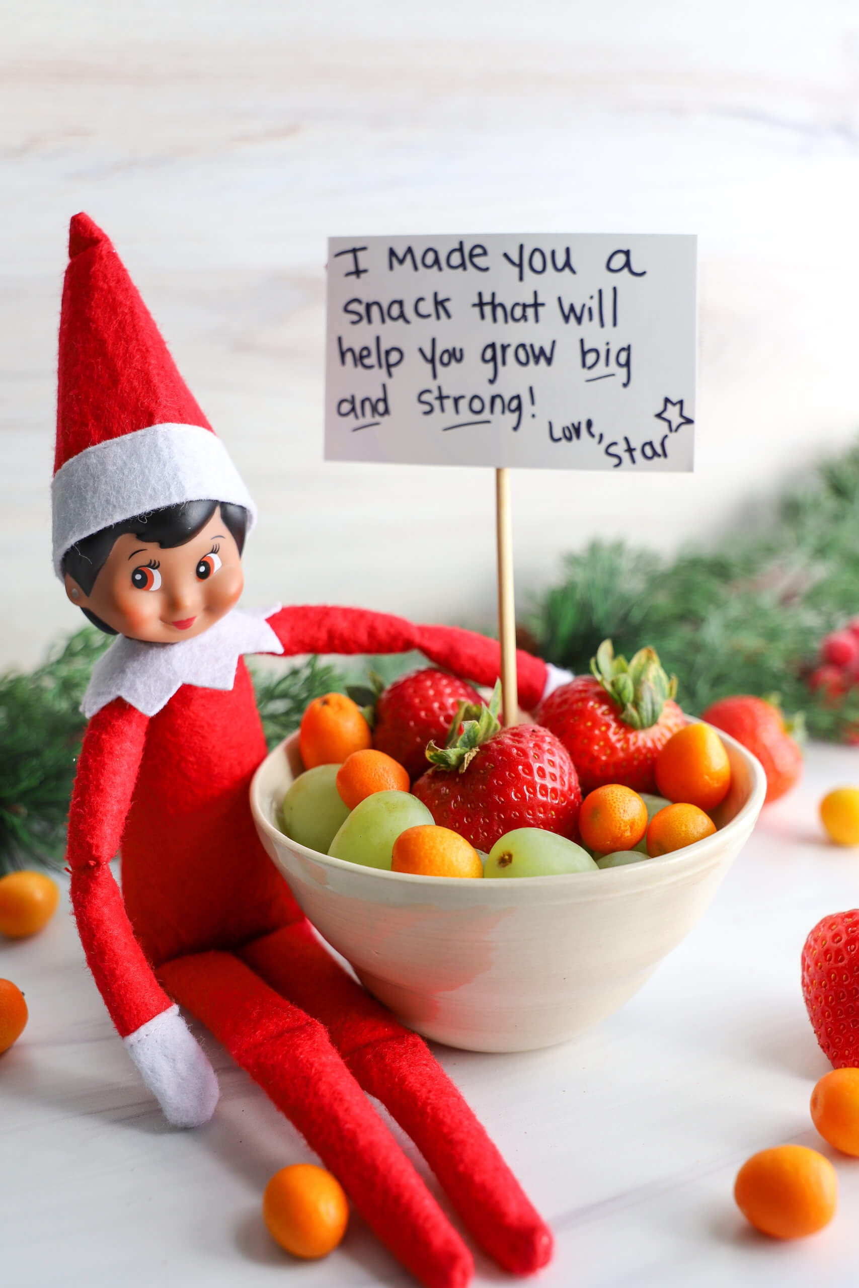 Easy Elf on the Shelf Ideas: Making a Healthy Snack