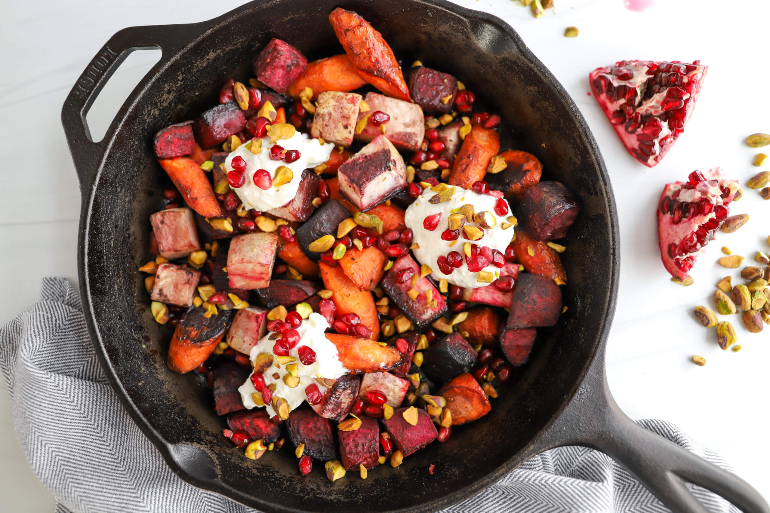 Pomegranate-Glazed Roasted Root Vegetables