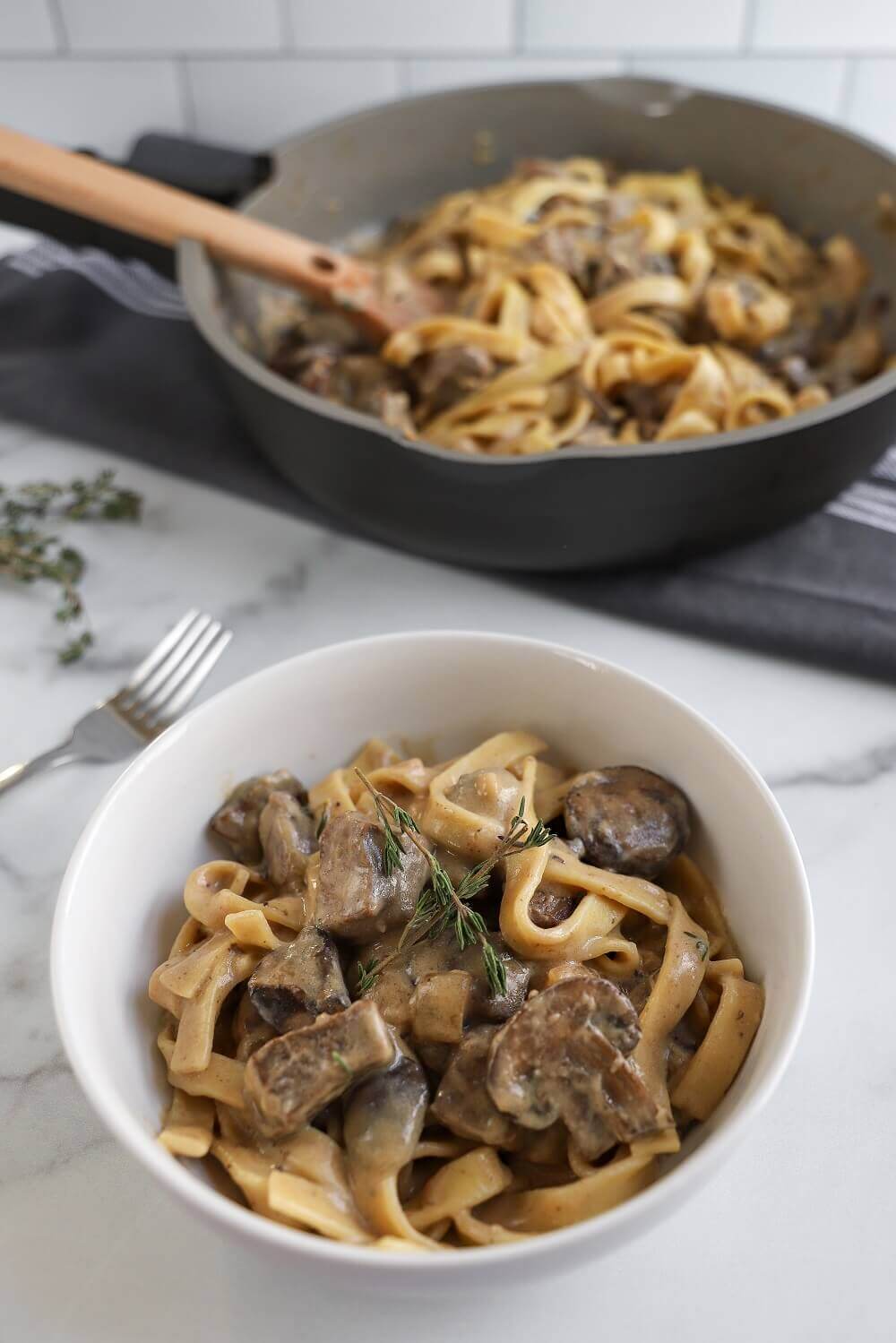 Classic Mushroom and Beef Stroganoff 