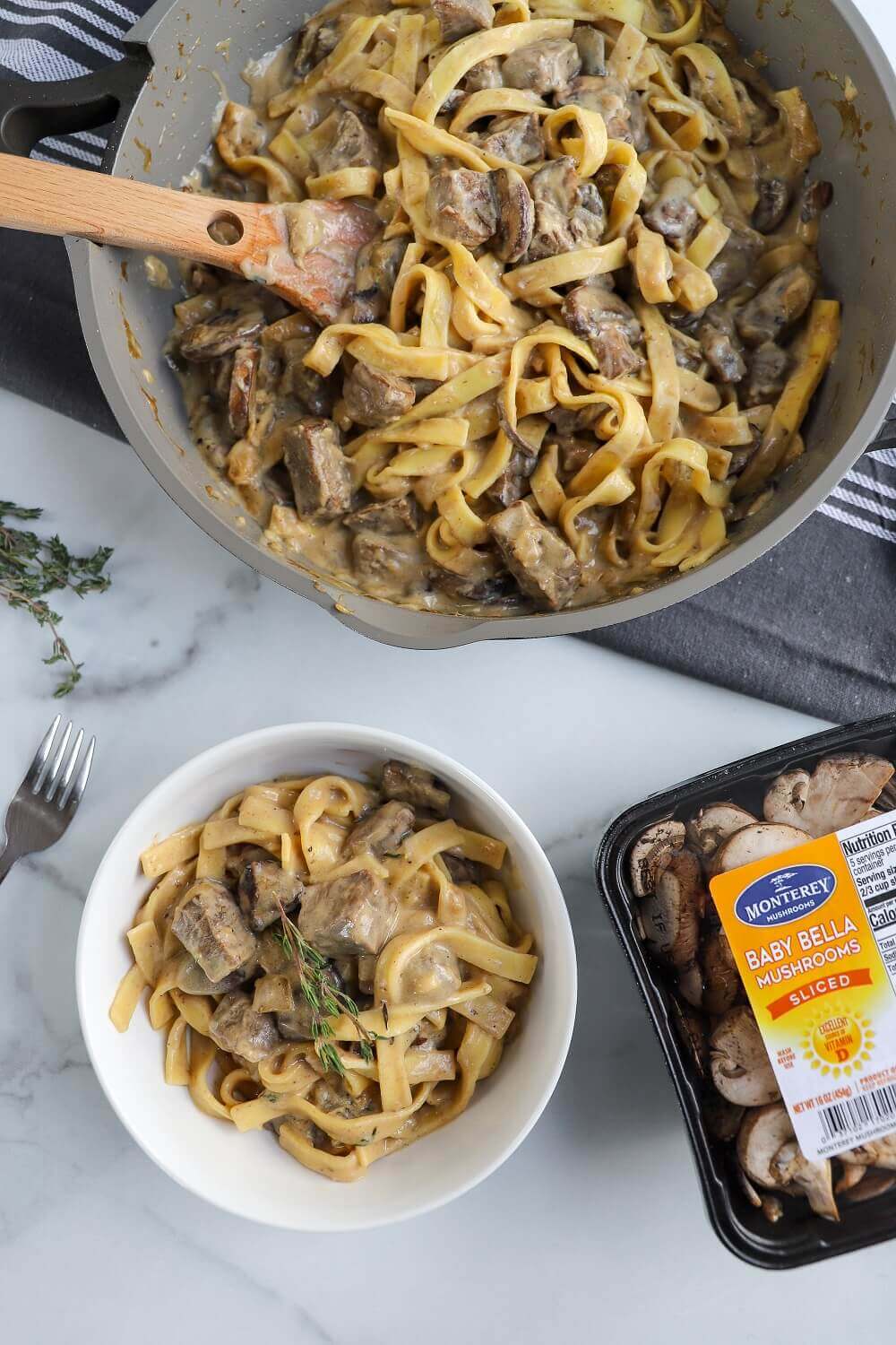 Classic Mushroom and Beef Stroganoff 