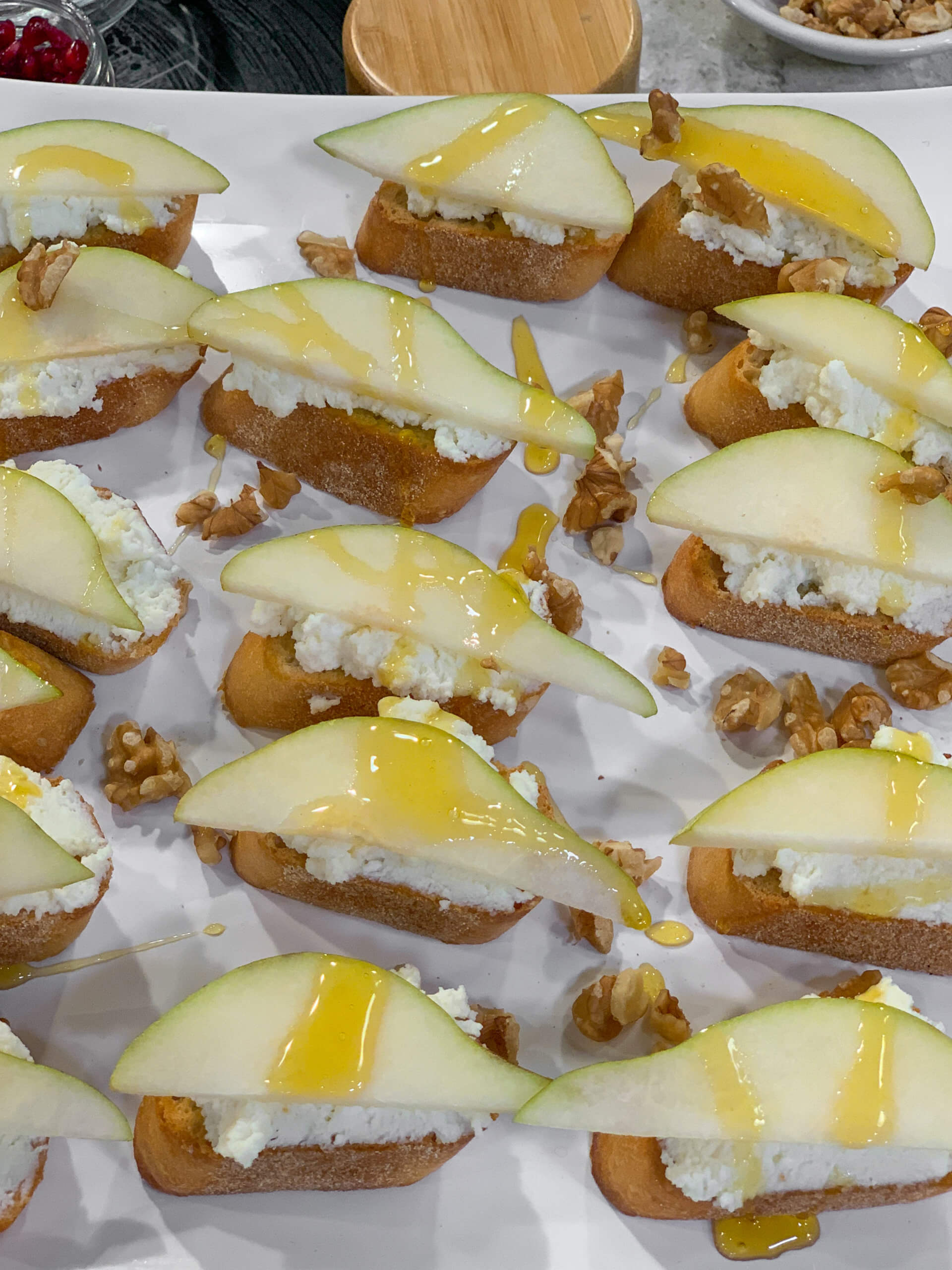 Pear and Cheese Crostini