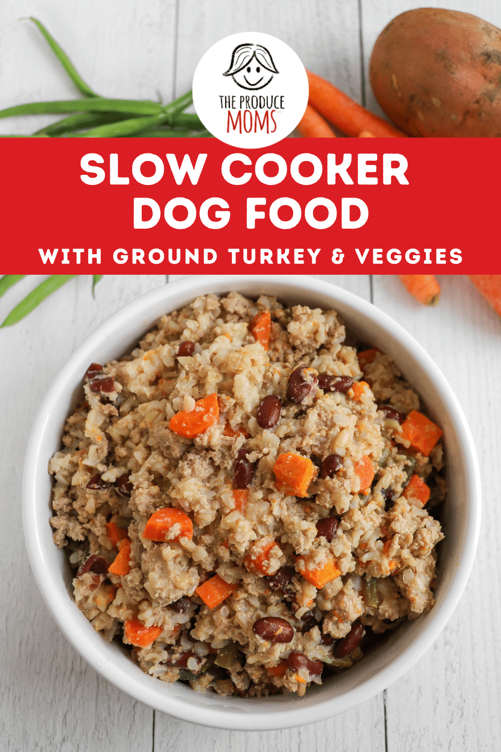 Slow Cooker Dog Food with Ground Turkey and Veggies