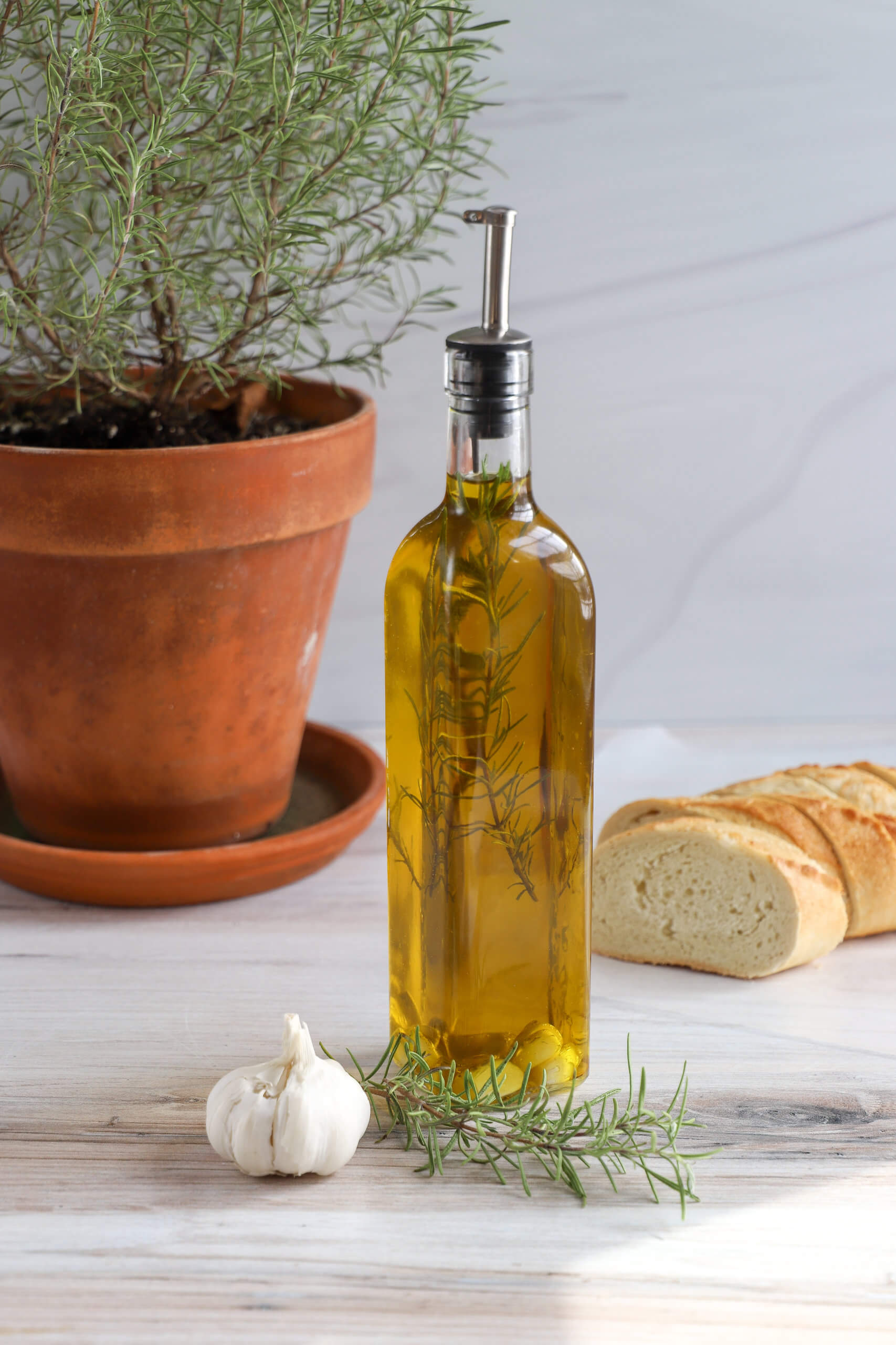 Garlic and Rosemary Infused Olive Oil