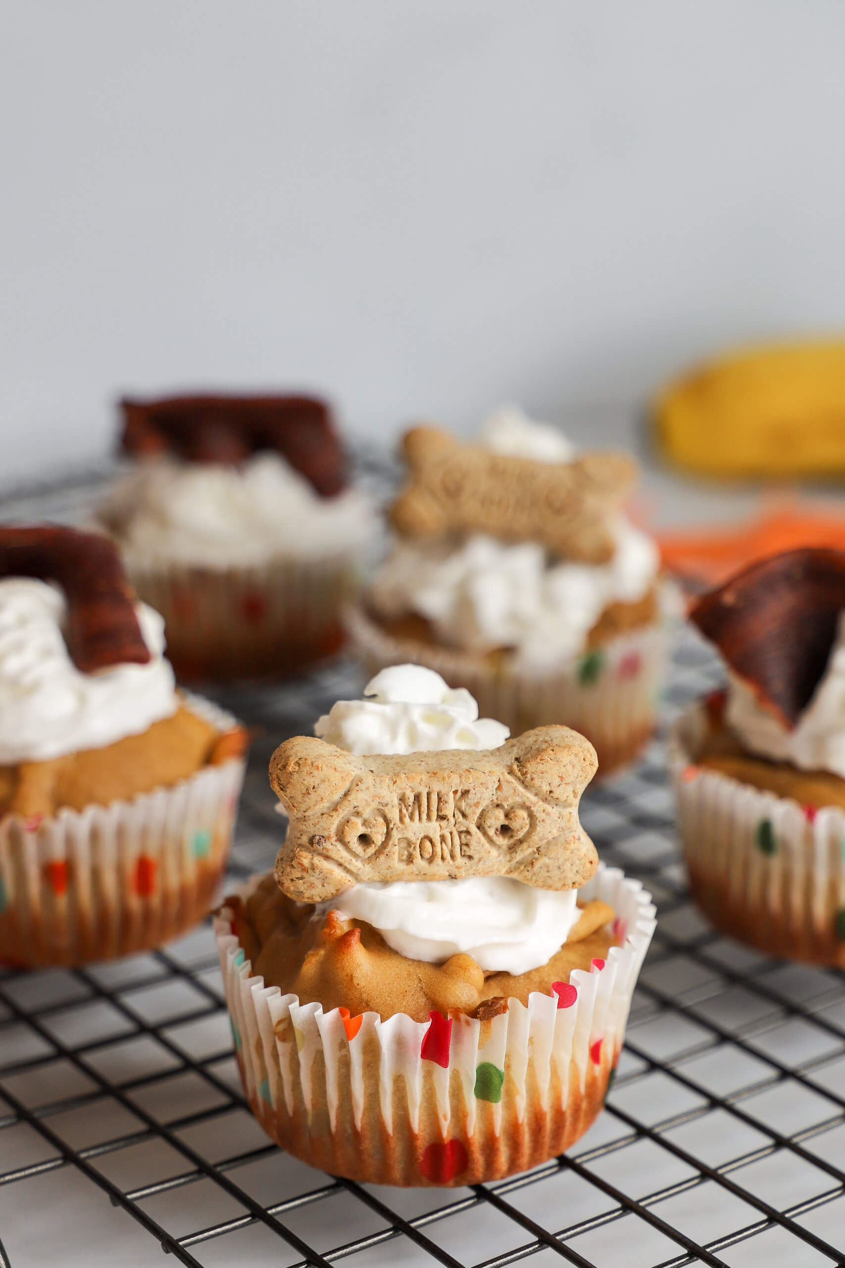 Peanut Butter and Banana Pupcakes