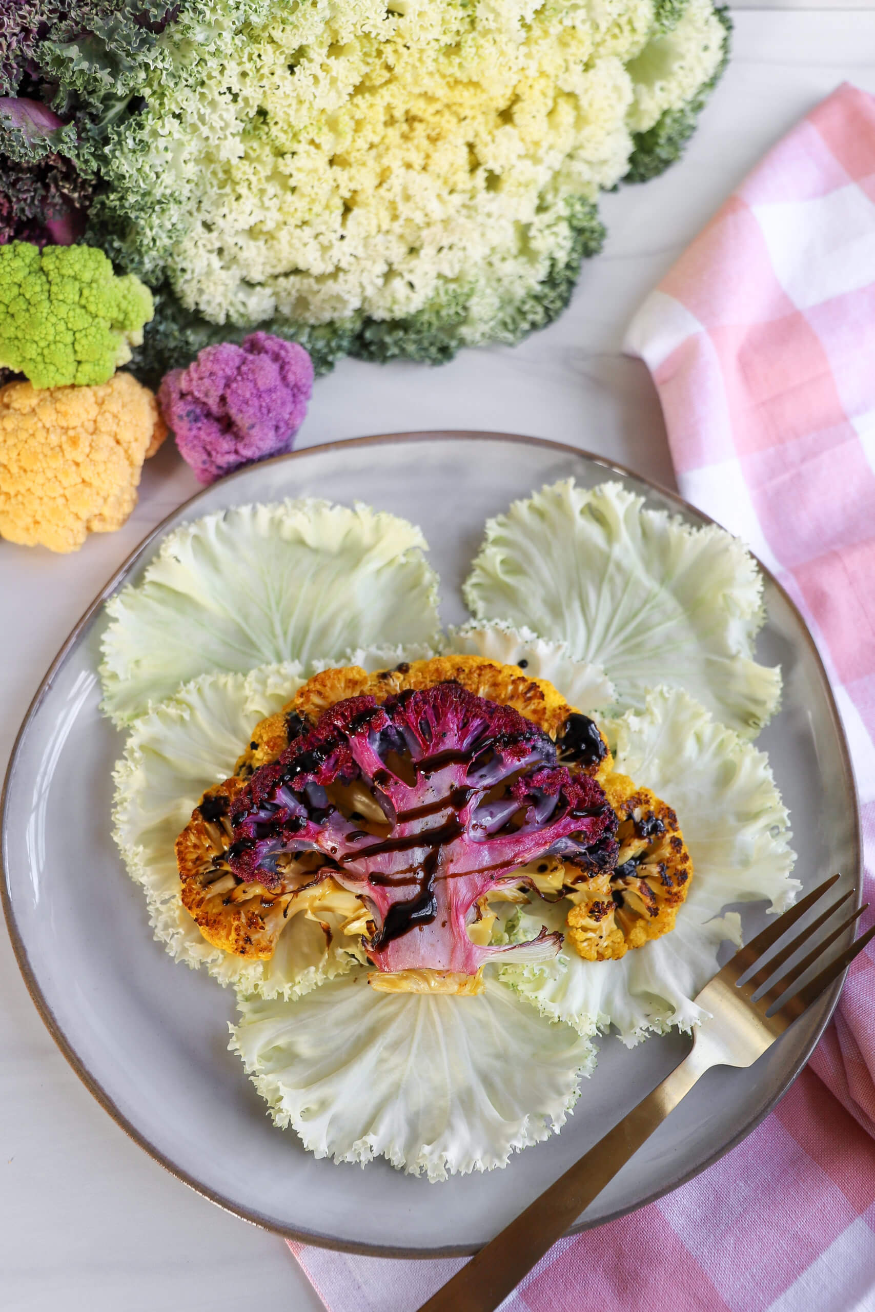 Roasted Multi-Color Cauliflower Steaks