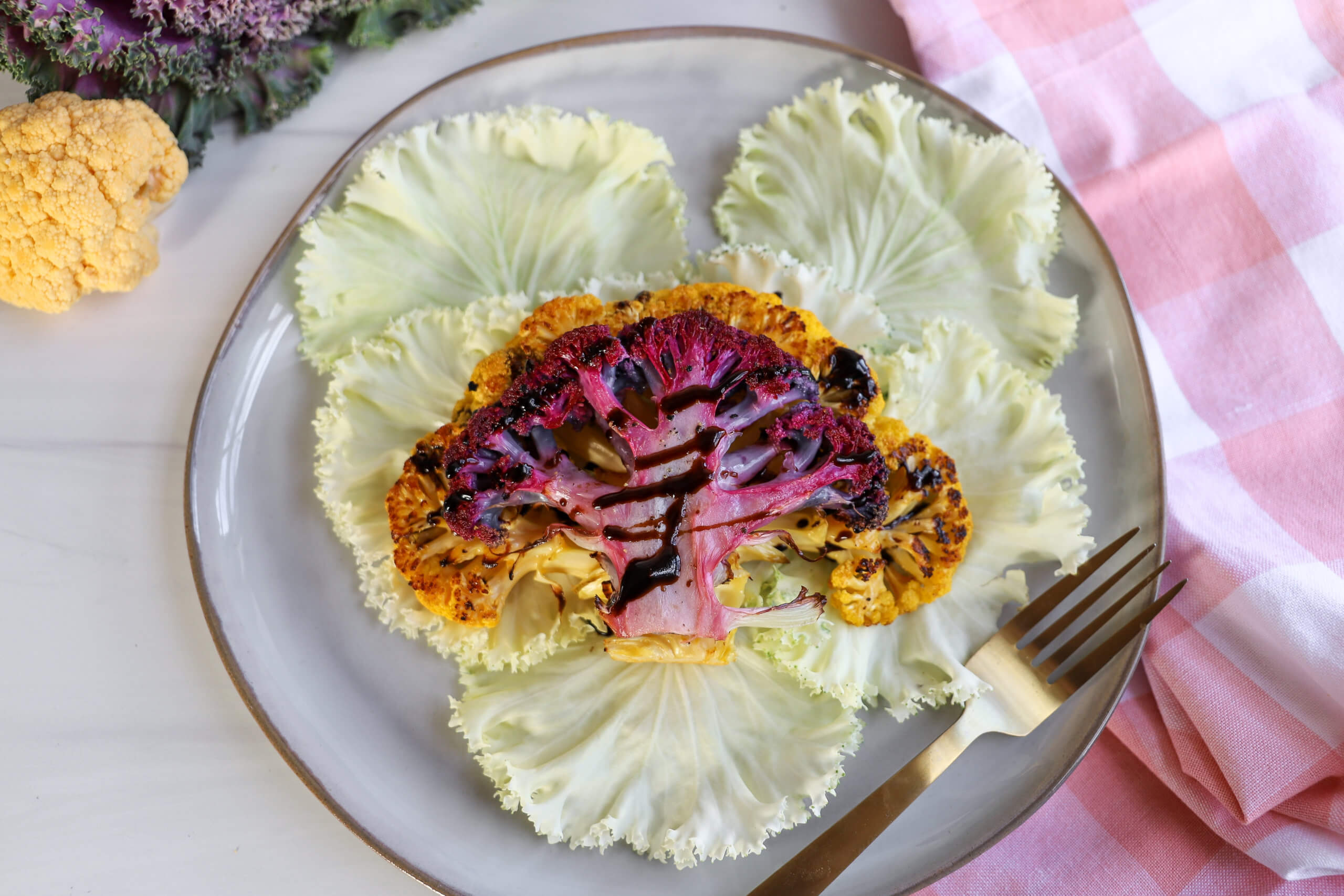 Roasted Multi-Color Cauliflower Steaks