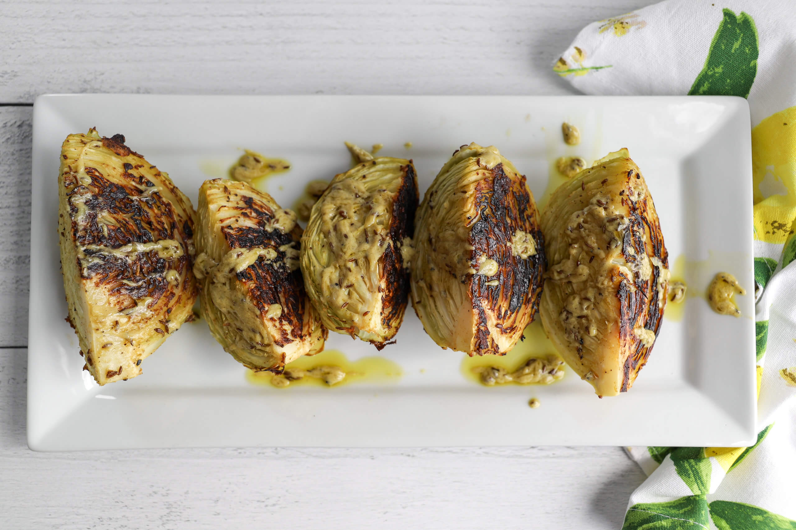 Dijon Roasted Cabbage Wedges with Caraway Seeds The Produce Moms