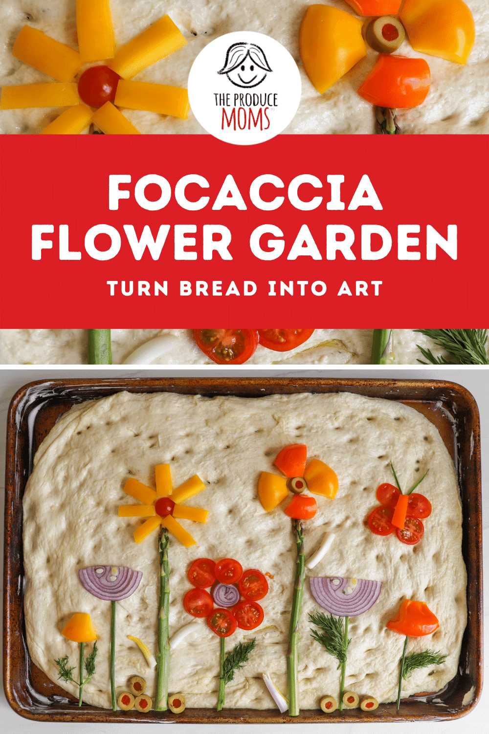 Focaccia Bread Art: Flower Garden