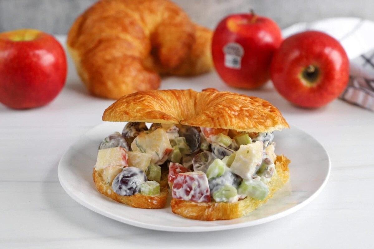 Crunchy Envy Apple Salad On Croissants