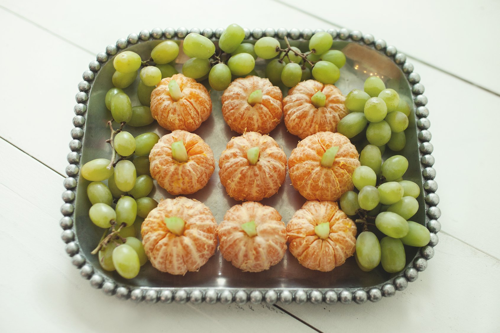 Pumpkin patch fruit tray