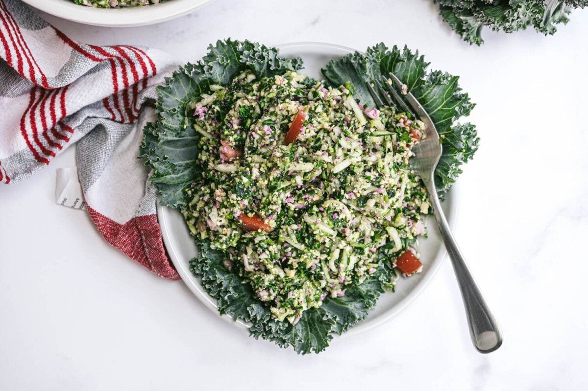 Tri-Color Cauliflower "Rice" Tabbouleh Banner Image