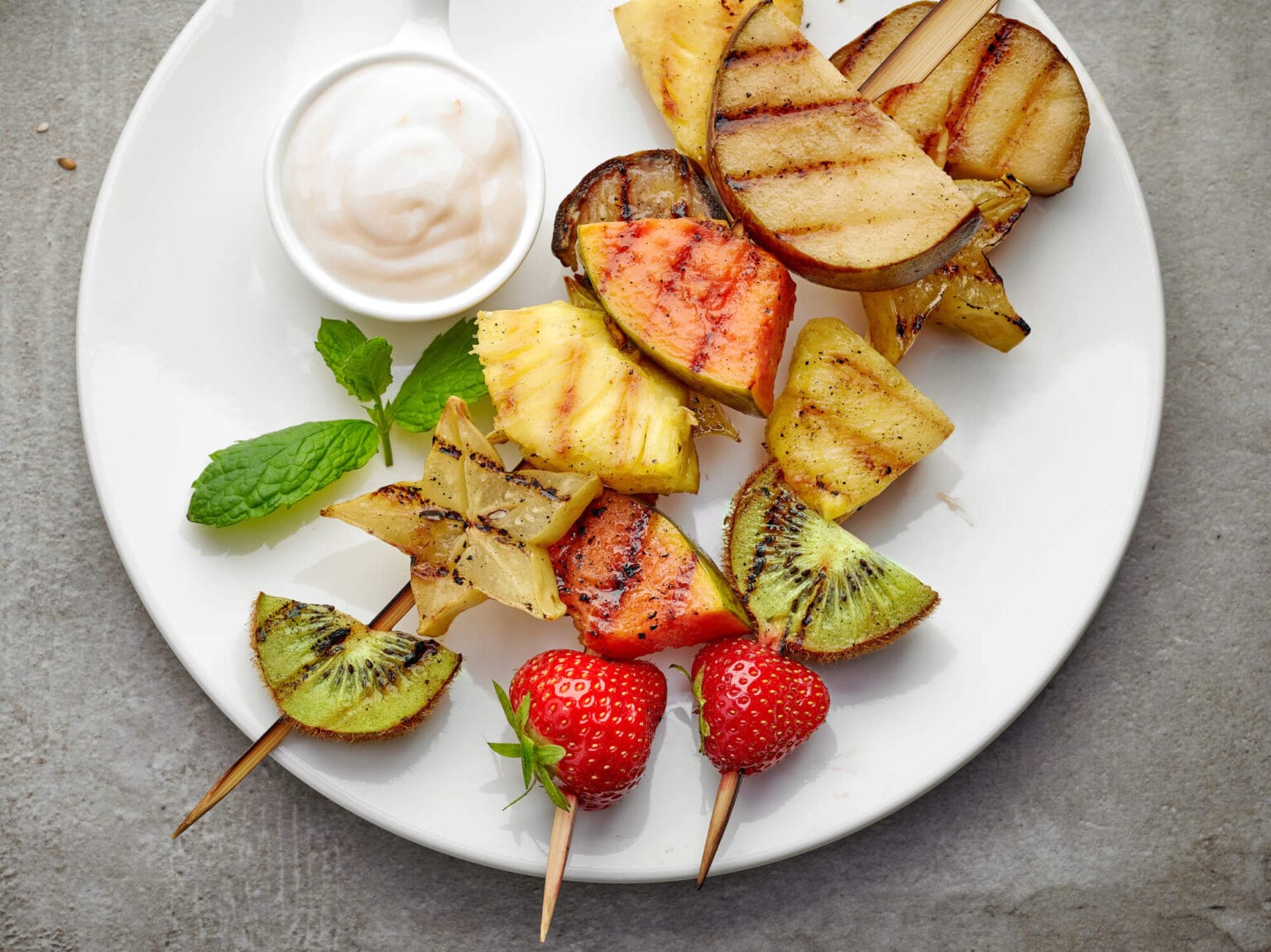 Grilled Fruit Kabobs and fruit grilling tips