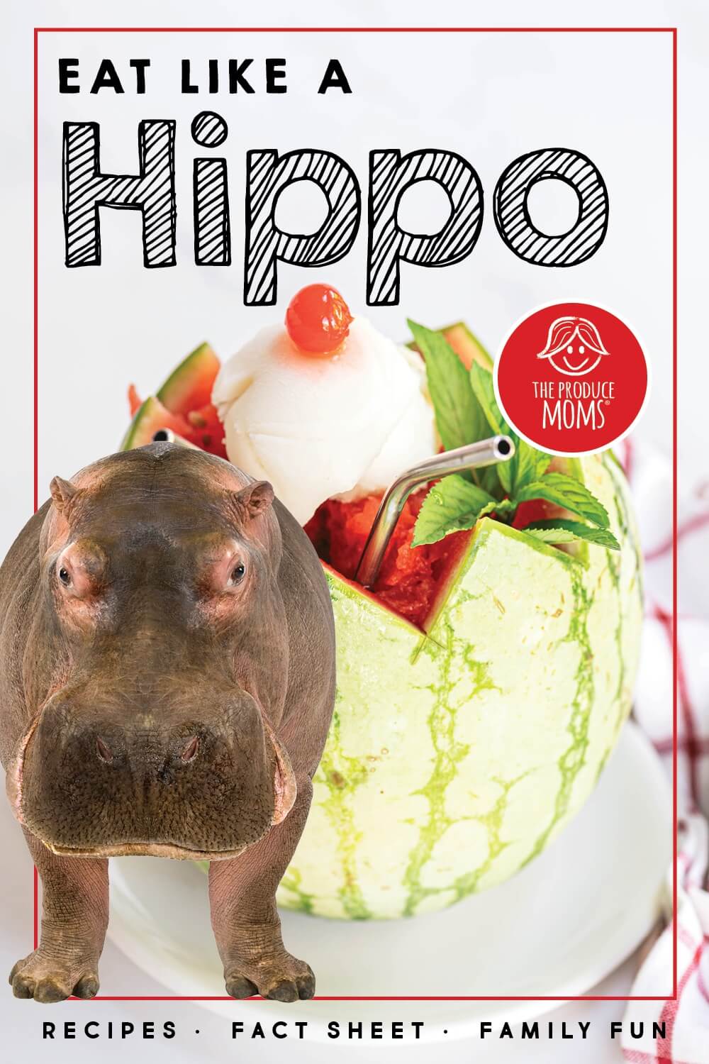 Eat Like a Hippo Pin