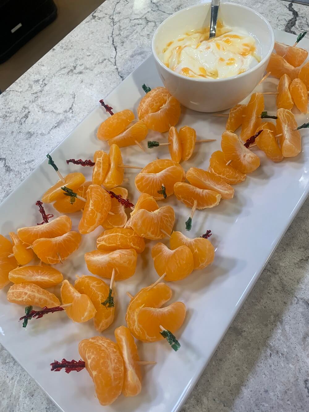 Made-Ahead After School Snacks: Mandarin Kabobs with Yogurt