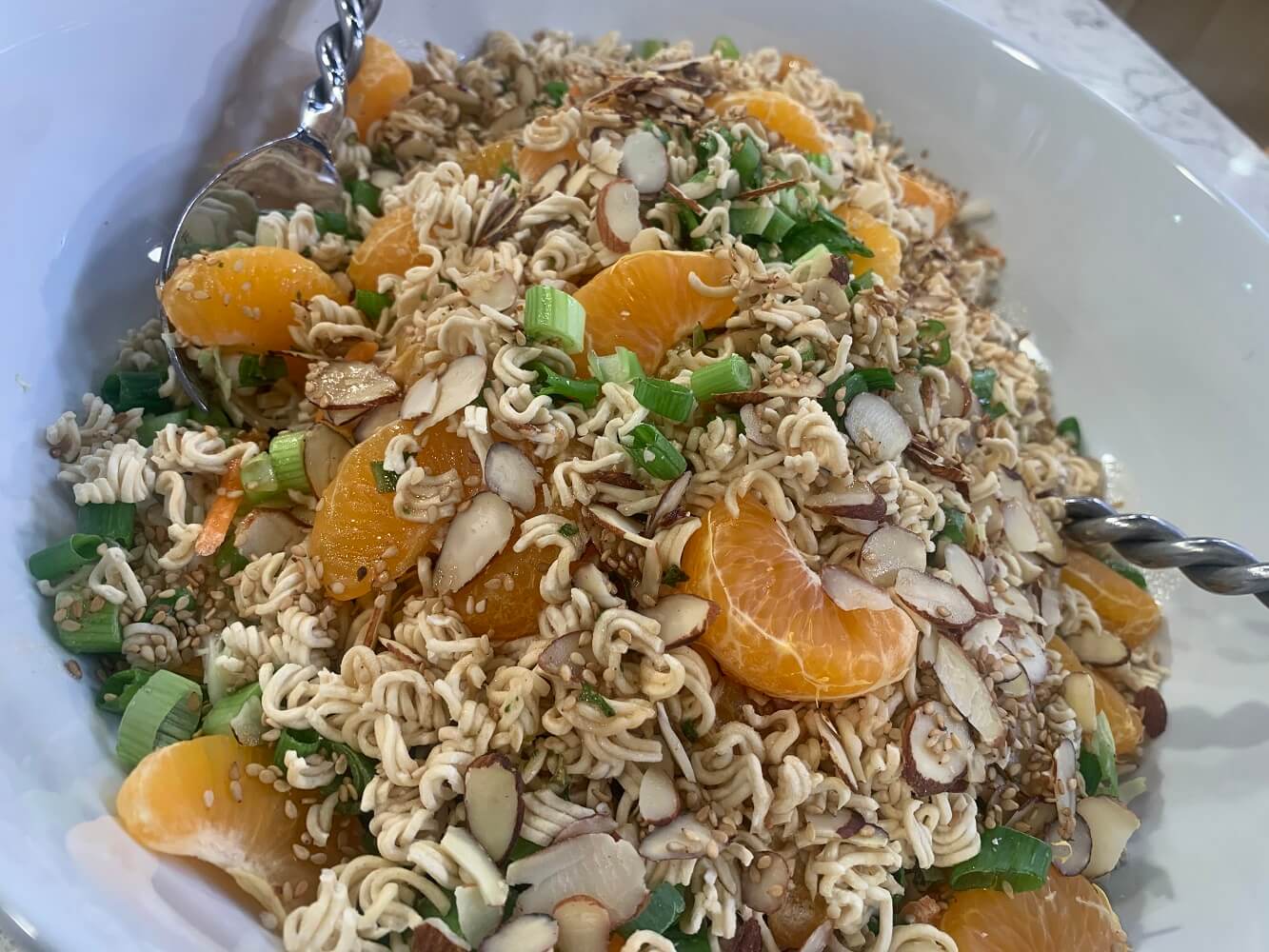 Made-Ahead After School Snacks: Mandarin Orange Ramen Noodle Salad