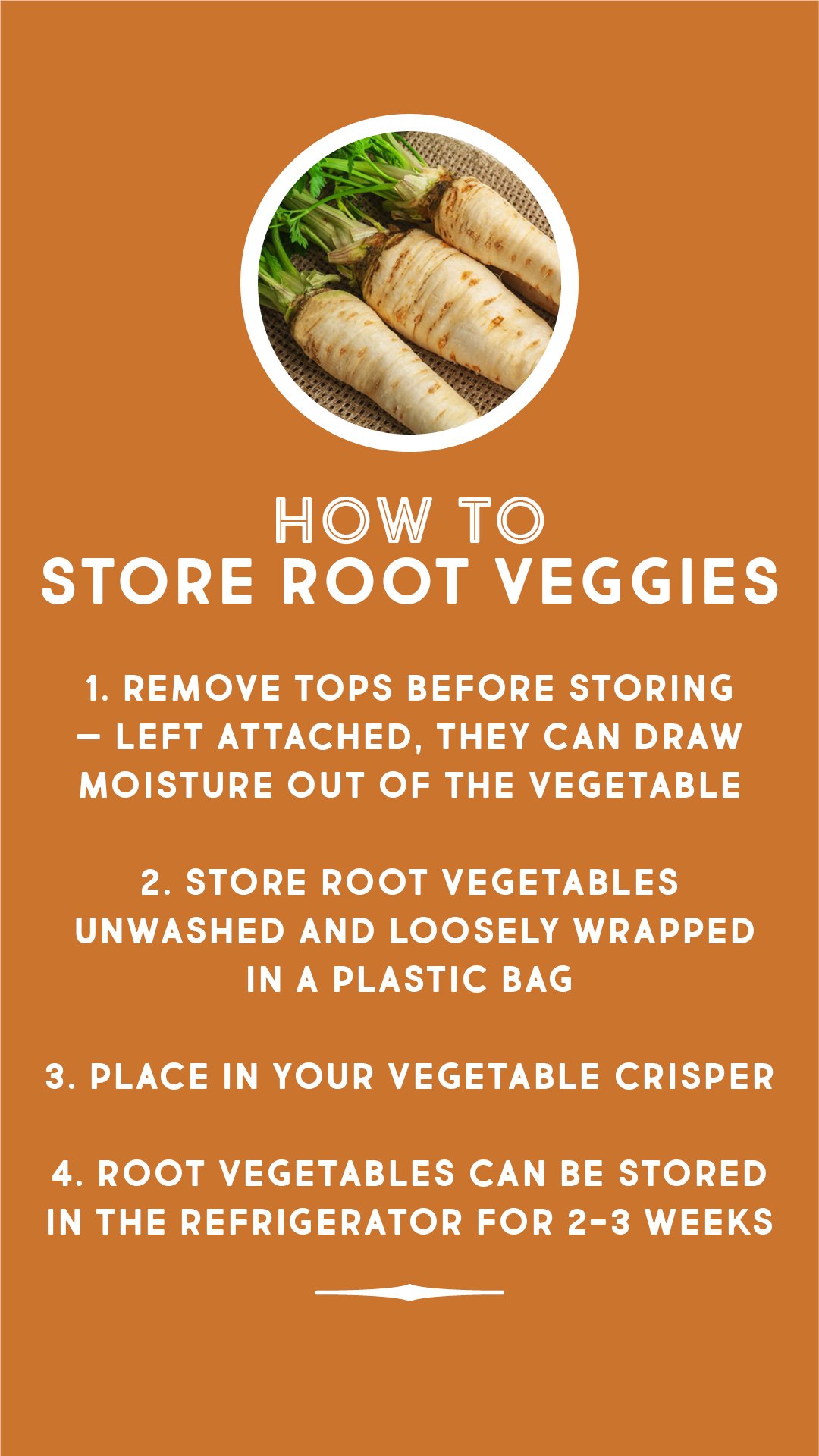 How to store root veggies