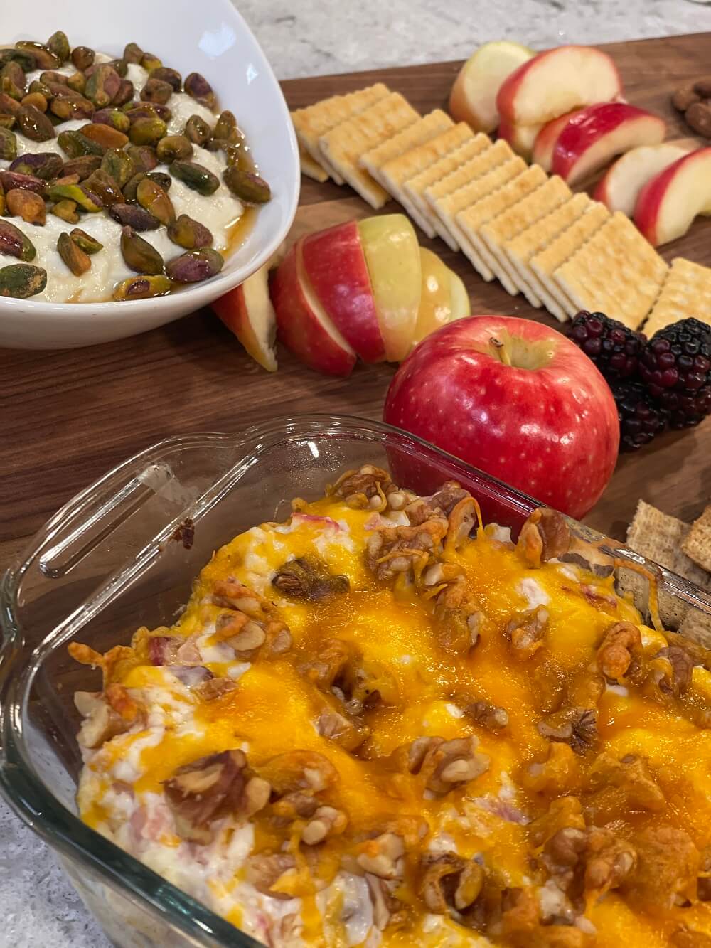 Sweet and Savory apple dips for National Apple Month