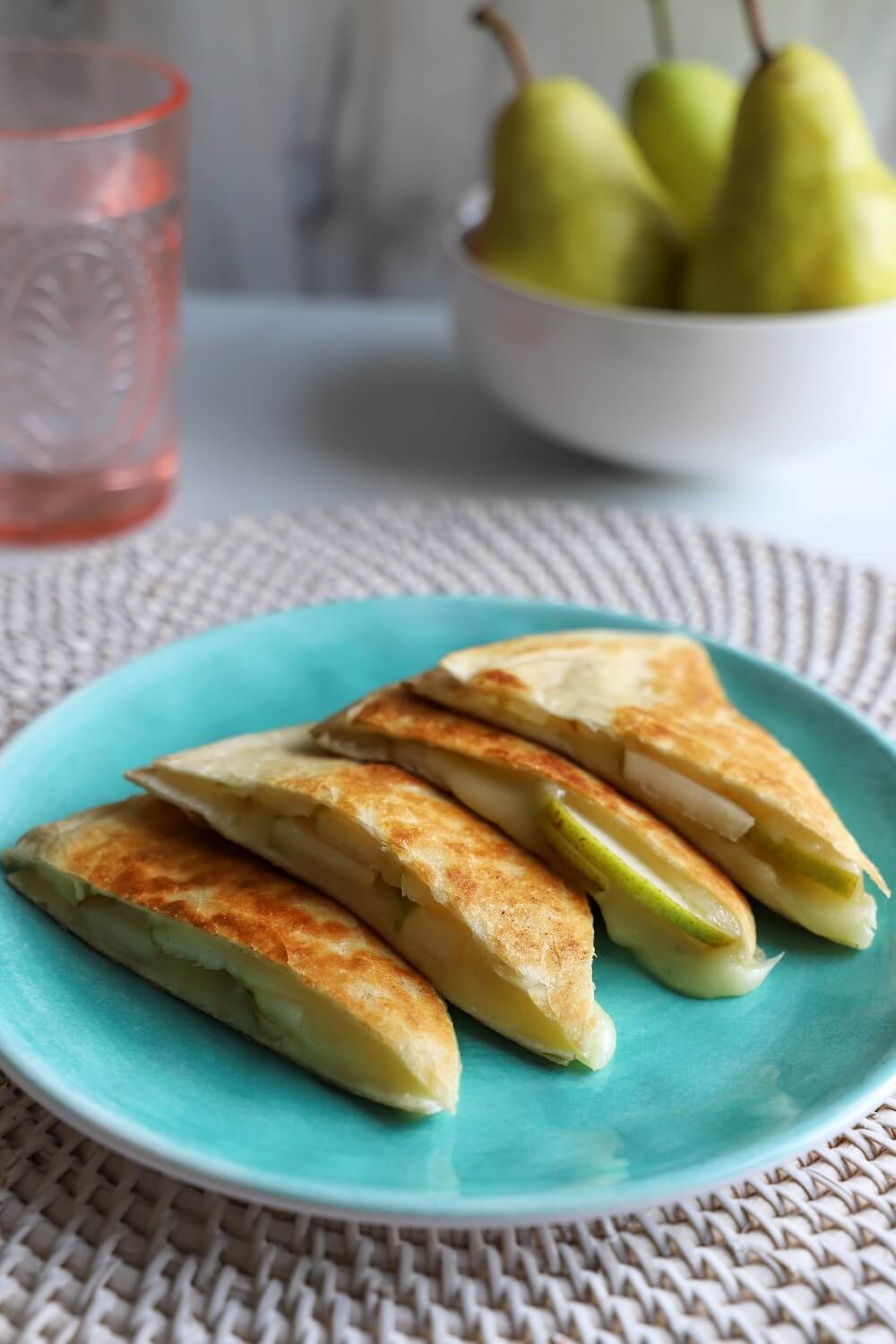 Pear and Monterey Jack Quesadillas
