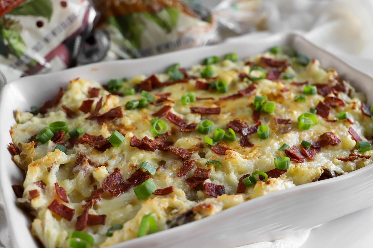 An appetizing Twice Baked Potato Casserole