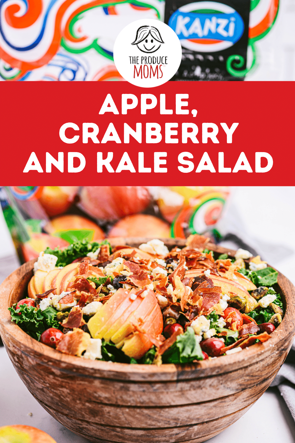 Apple Cranberry and Kale Salad