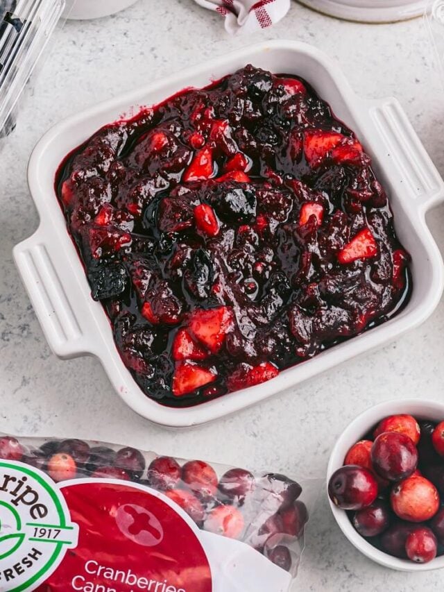 Cranberry, Blueberry and Strawberry Sauce The Produce Moms