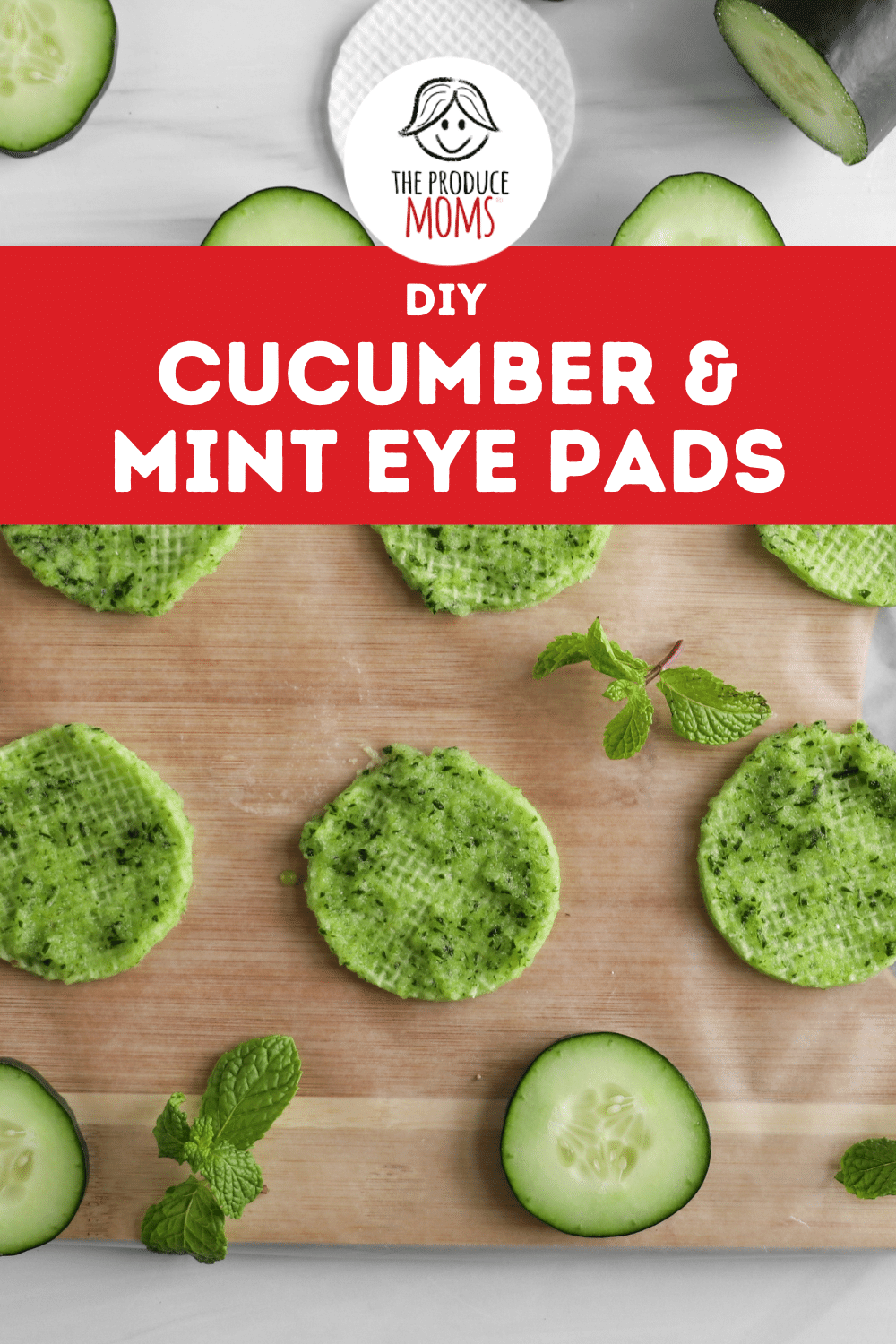 diy cucumber and fresh mint eye pads