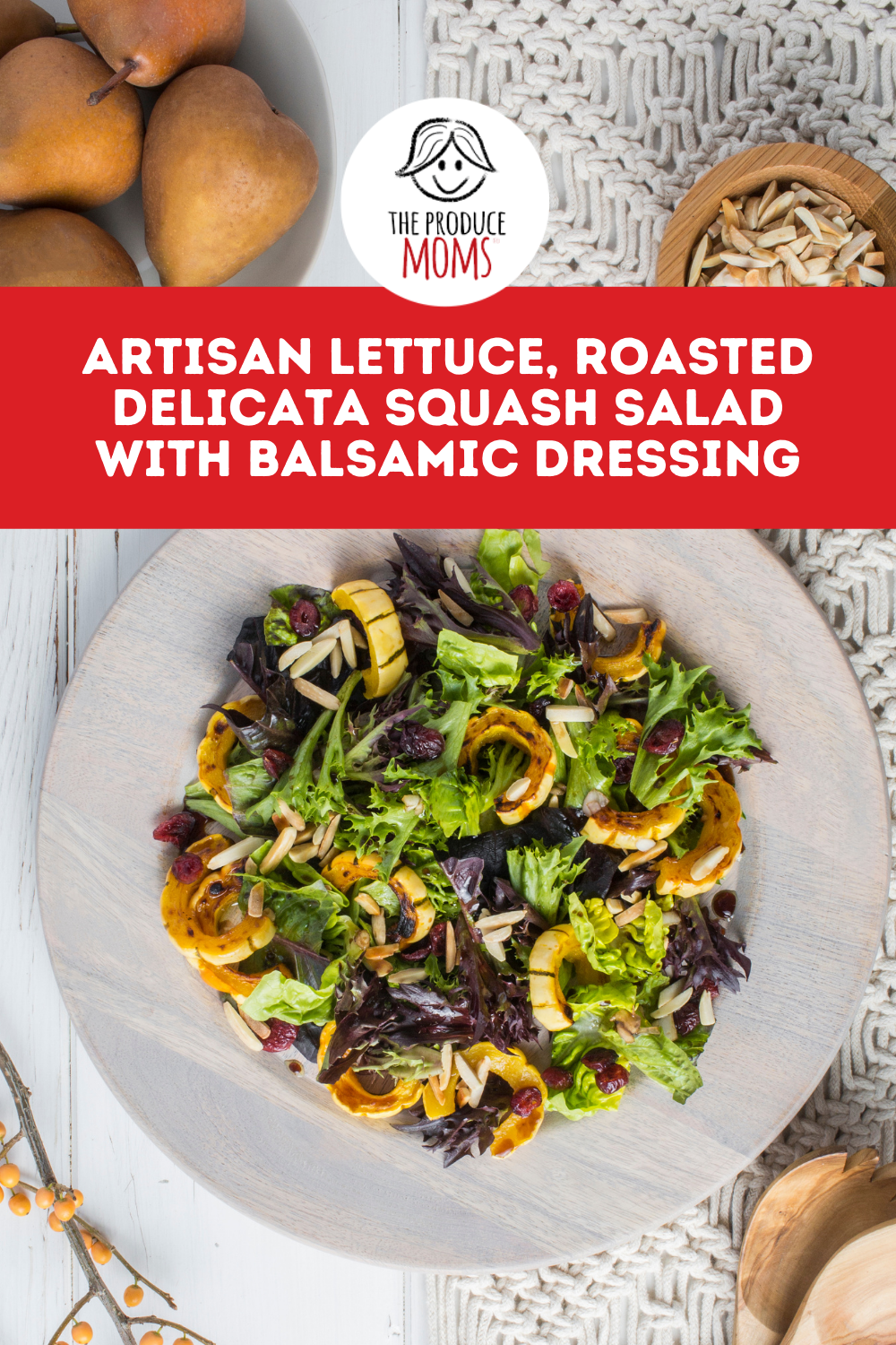 Artisan Lettuce, Roasted Delicata Squash Salad with Balsamic Dressing