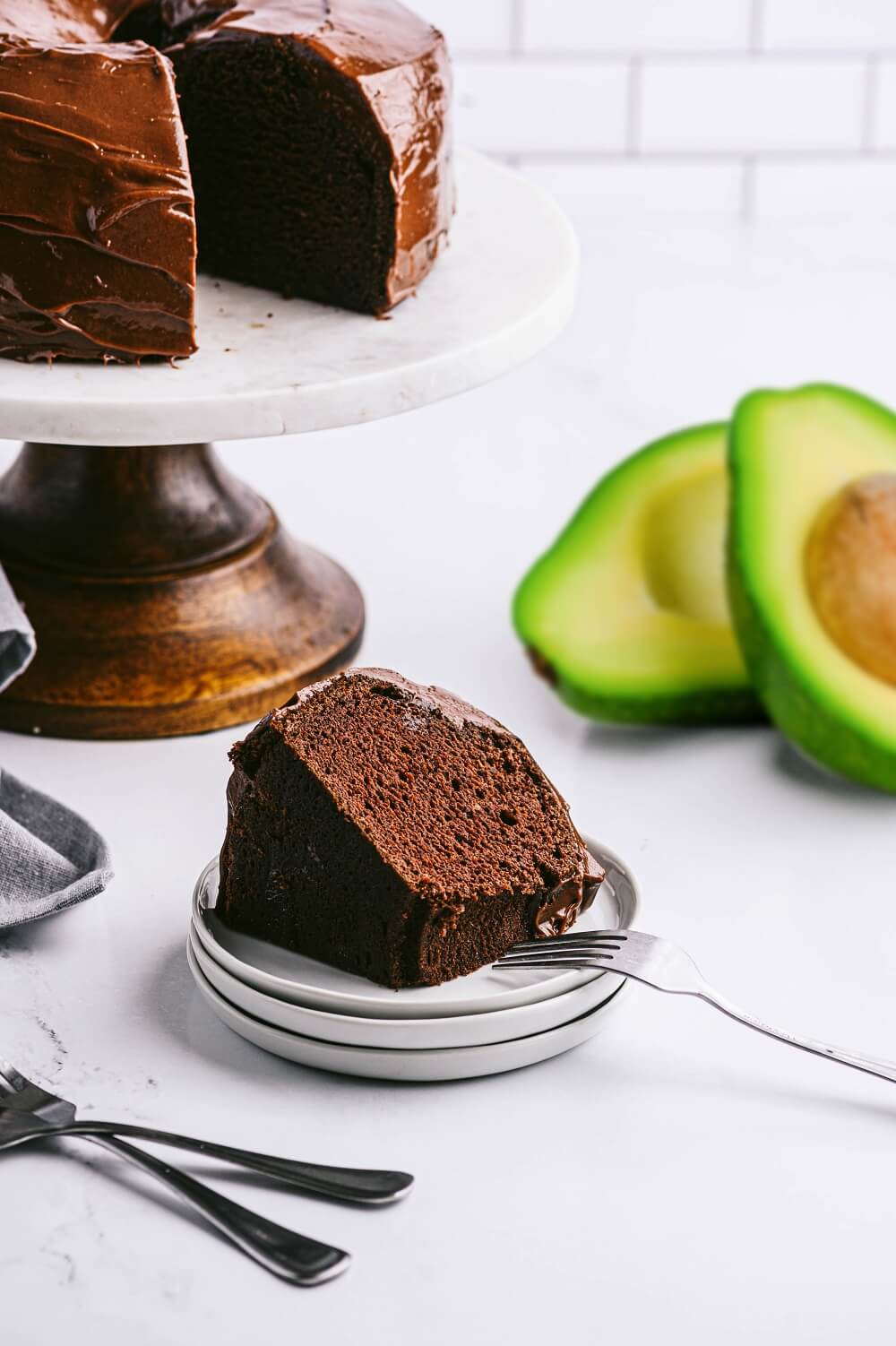 Serving up Tropical Avocado Cake