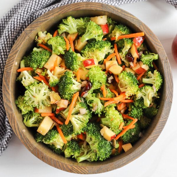 Broccoli Apple Salad with Blood Orange Vinaigrette