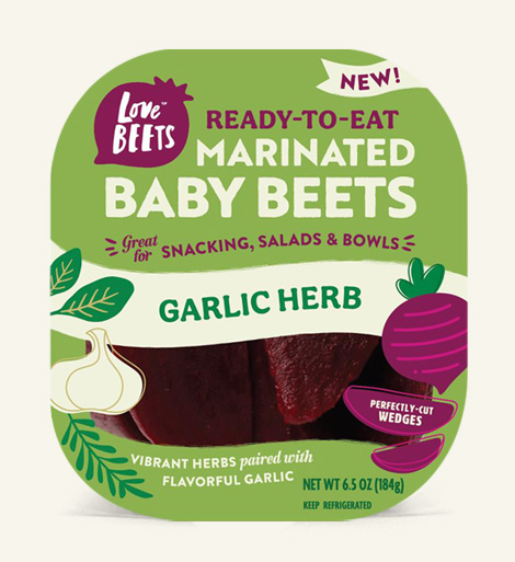 Marinated baby beets