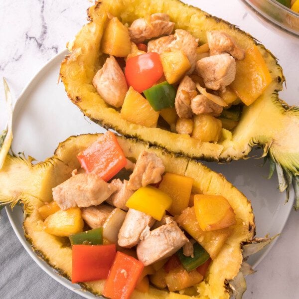 Teriyaki Chicken Pineapple Bowls