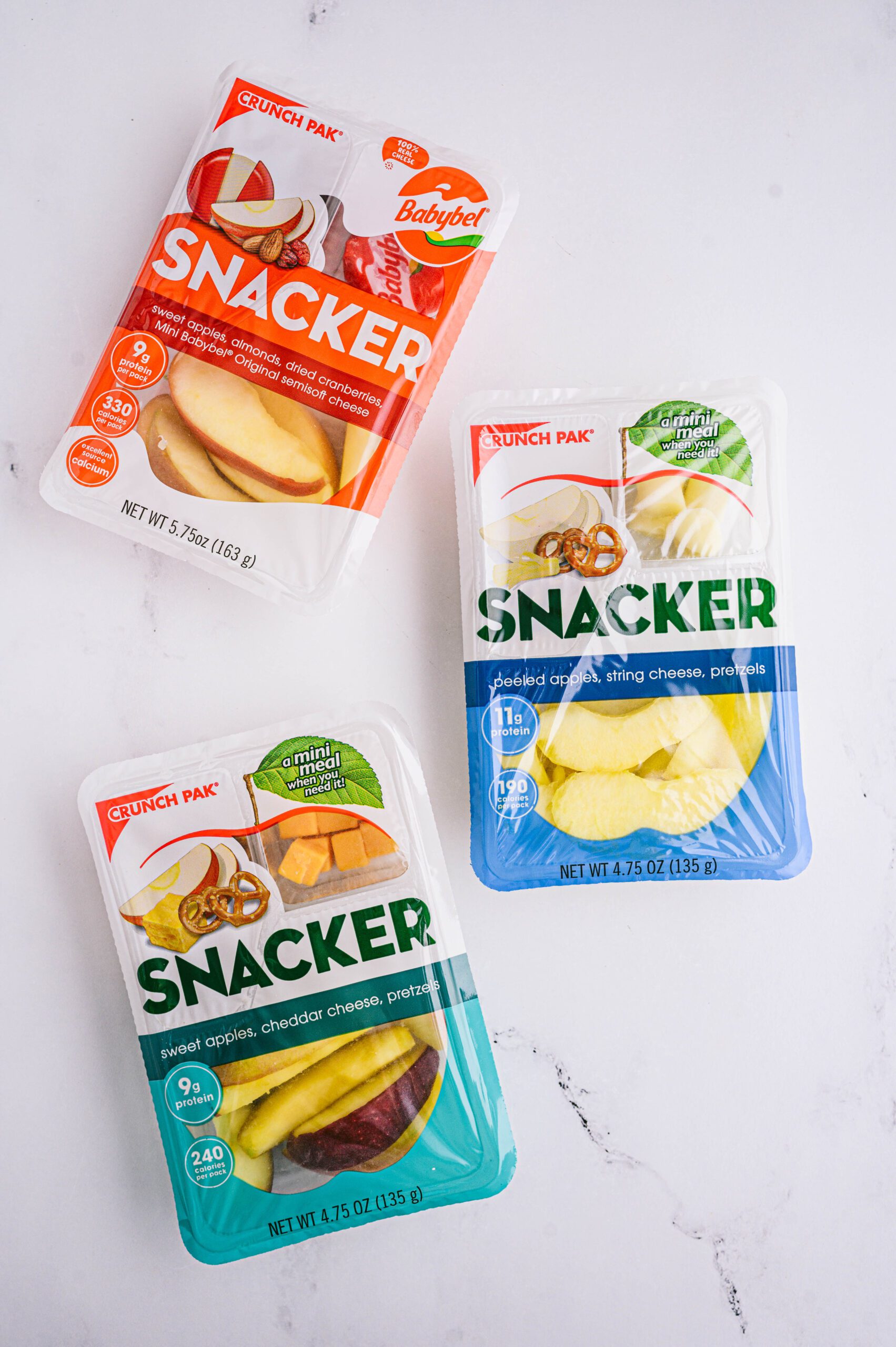 A variety of Crunch Pak Snacker Items